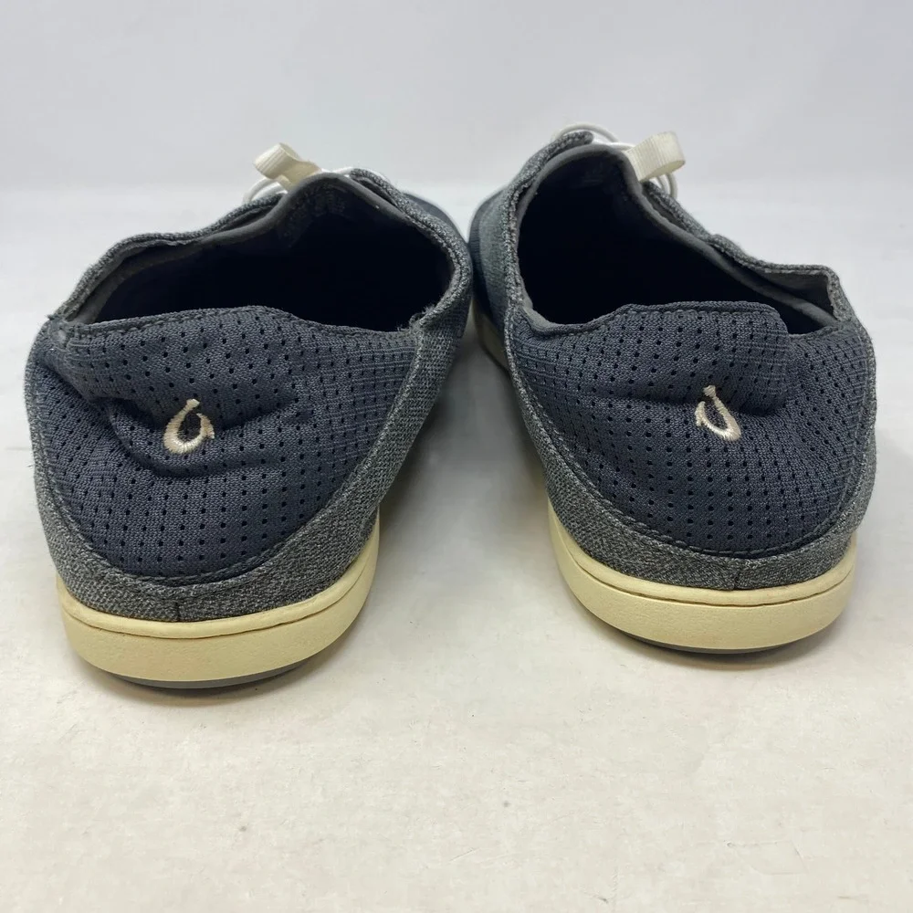 OluKai‎ Nohea Moku Mens 11 Charcoal Dark Shadow Boat Shoes Sneakers 10283-6C6C